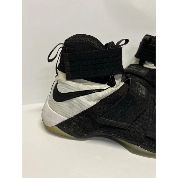 Size 13 - Nike LeBron Zoom Soldier 10 2016 Black White Basketball Shoes